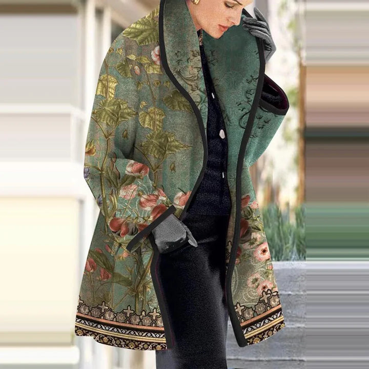 Daniela | Damen Wintermantel mit Blumenstickerei