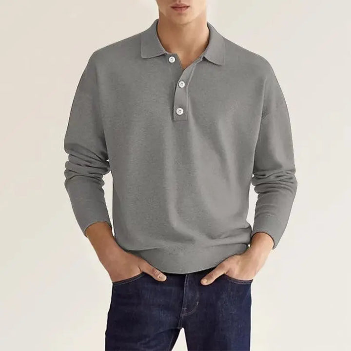 Peter | Herren Freizeit-Poloshirt mit langen Ärmeln