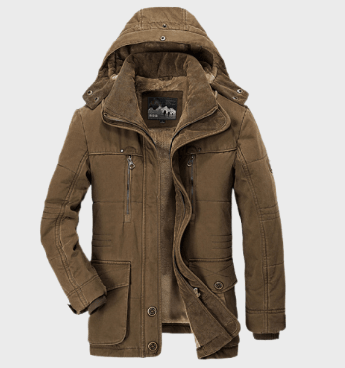 David | Herren Winterjacke mit Kapuze und Futter