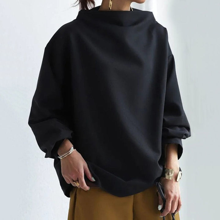 Jacqueline | Damen High-Neck Langarmshirt