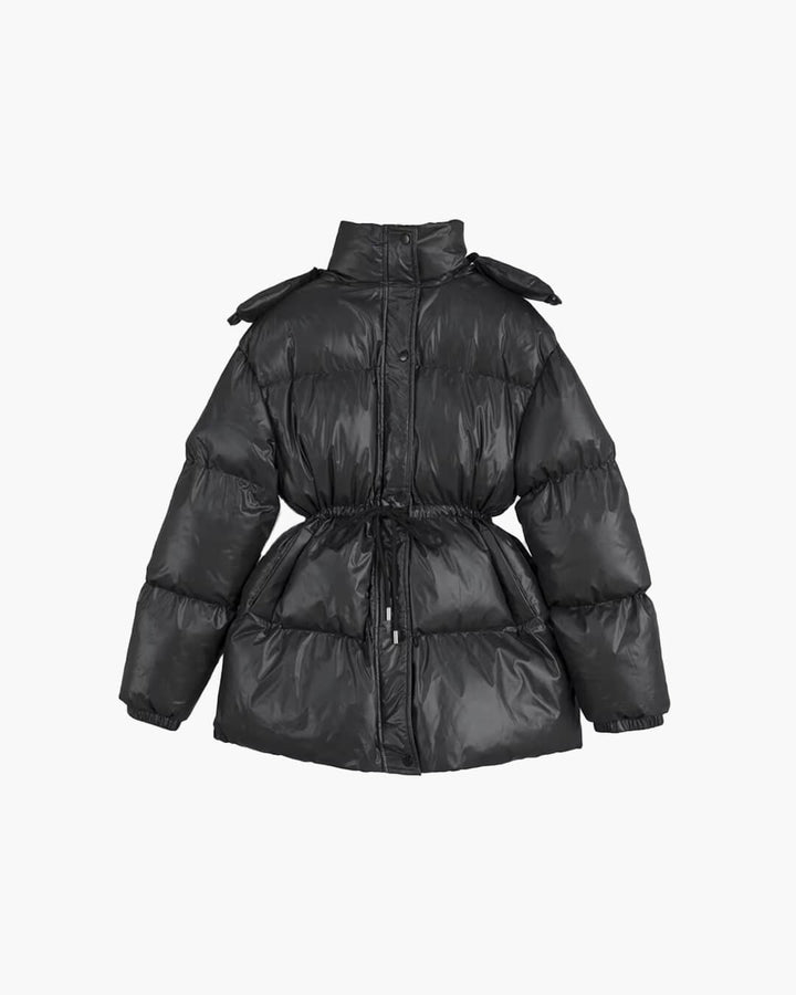 Pauline | Winter-Steppjacke für Damen mit Kordelzug und Glanzfinish