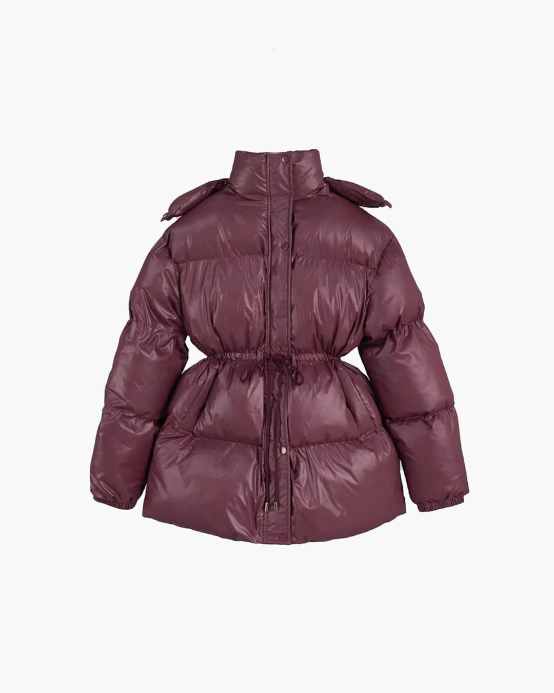 Pauline | Winter-Steppjacke für Damen mit Kordelzug und Glanzfinish