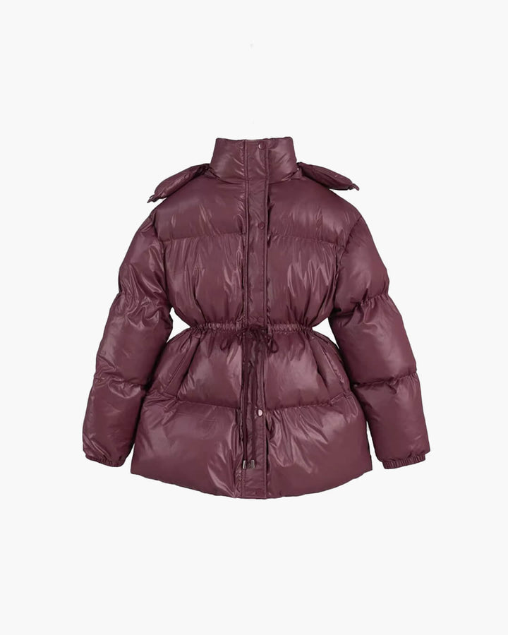 Pauline | Winter-Steppjacke für Damen mit Kordelzug und Glanzfinish