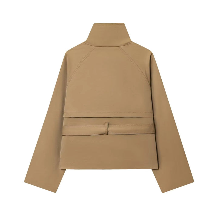 Kerstin | Damen Kurzer Winter-Trenchcoat mit Gürtel