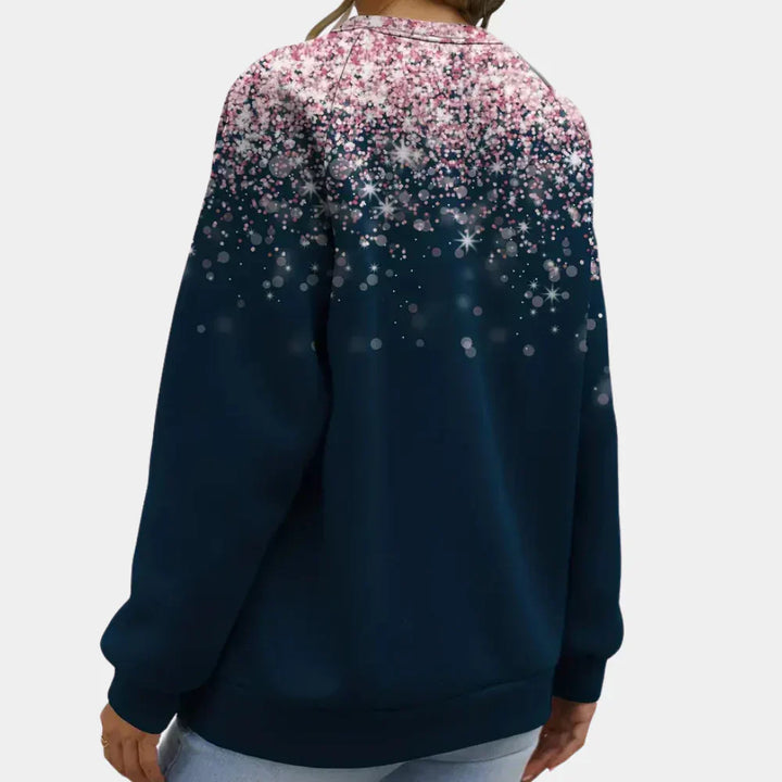 Nicole | Damen Weihnachts-Pullover mit funkelnden Sternen