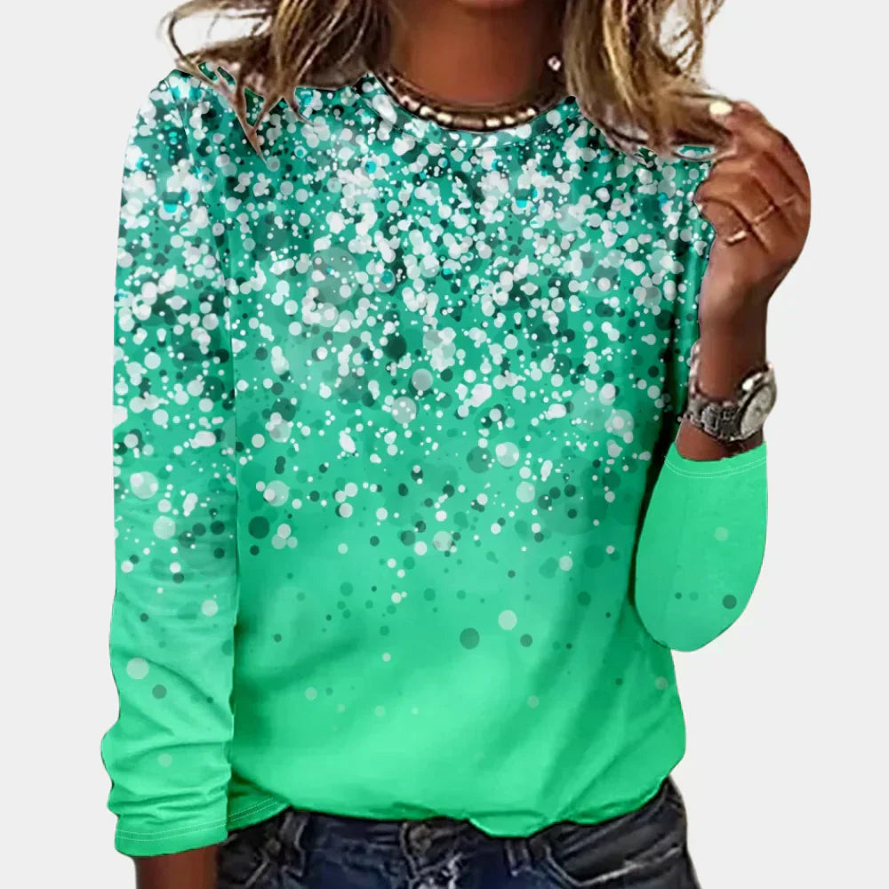 Nicole | Damen Weihnachts-Pullover mit funkelnden Sternen