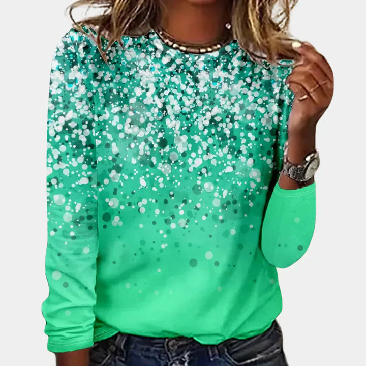 Nicole | Damen Weihnachts-Pullover mit funkelnden Sternen