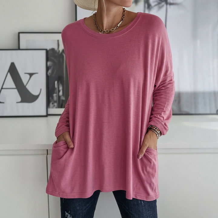 Selina | Damen Lockeres Langarmshirt