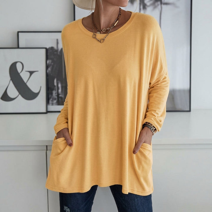 Selina | Damen Lockeres Langarmshirt
