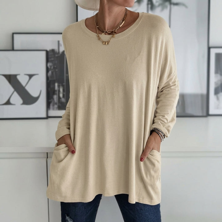 Selina | Damen Lockeres Langarmshirt