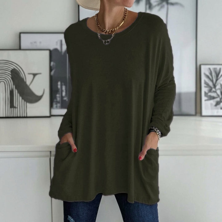 Selina | Damen Lockeres Langarmshirt