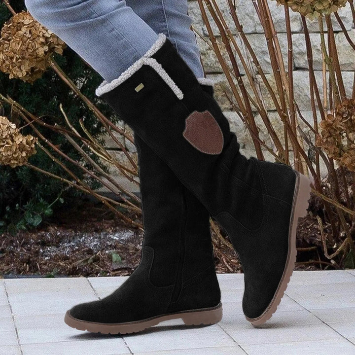 Isabella | Damen Knielange Winterstiefel mit Shearling-Futter