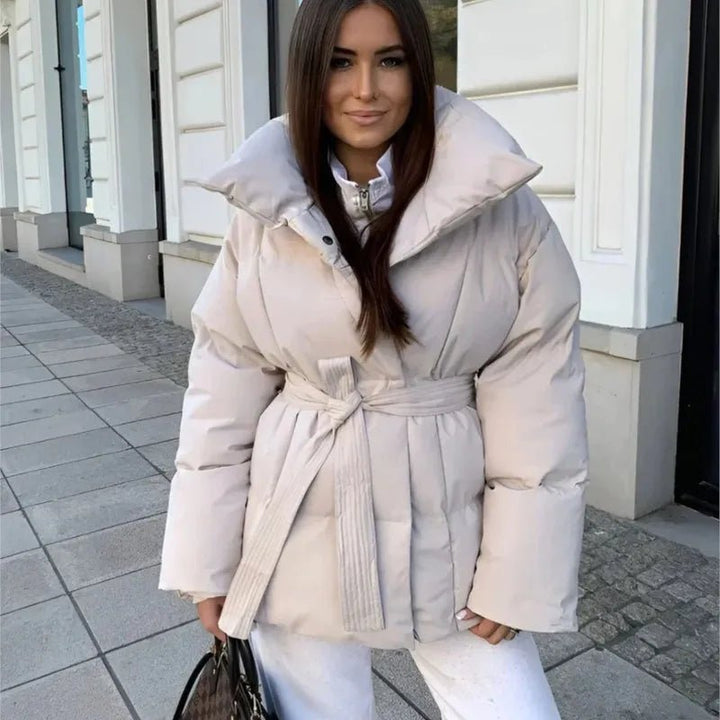 Nadine | Winter-Steppmantel für Damen mit Gürtel