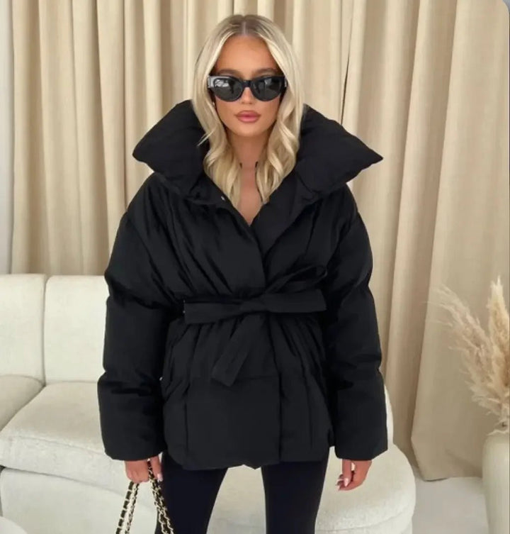 Nadine | Winter-Steppmantel für Damen mit Gürtel