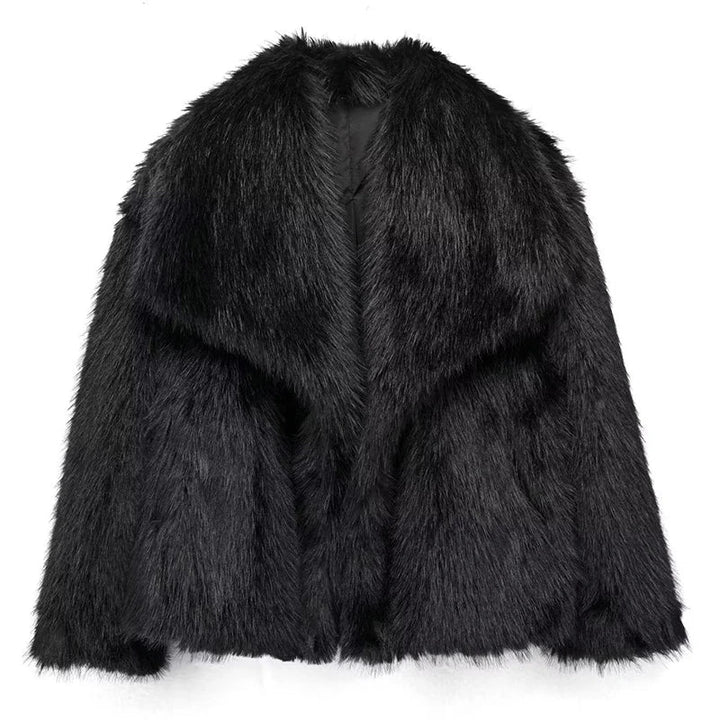 Doris | Damen Gemütliche Kurze Winterjacke aus Kunstfell