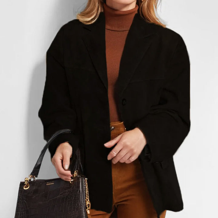 Pauline | Damen Urban Style Locker Sitzende Lederjacke