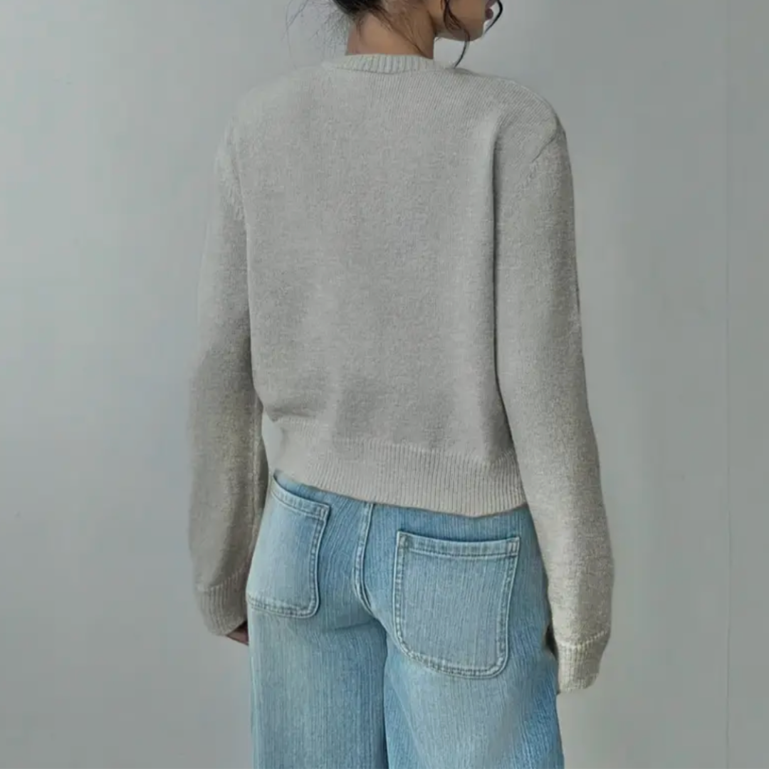 Bettina | Damen Frühlings Cardigan Mit Kragen Und Knöpfen