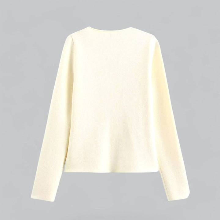 Annika | Damen Frühlings Minimalistischer Cardigan Mit Knöpfen