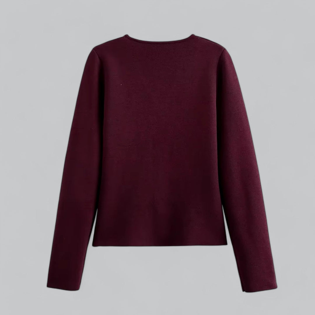 Annika | Damen Frühlings Minimalistischer Cardigan Mit Knöpfen