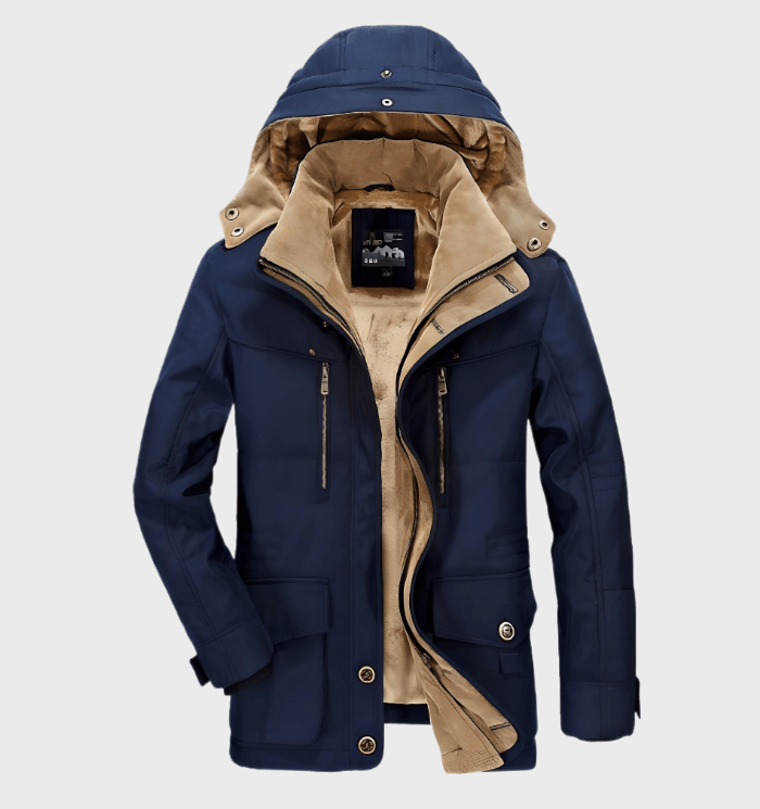 David | Herren Winterjacke mit Kapuze und Futter