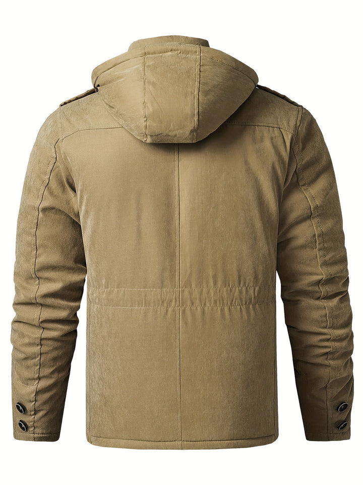 Richard | Herren warme Freizeitjacke mit Kapuze für den Winter