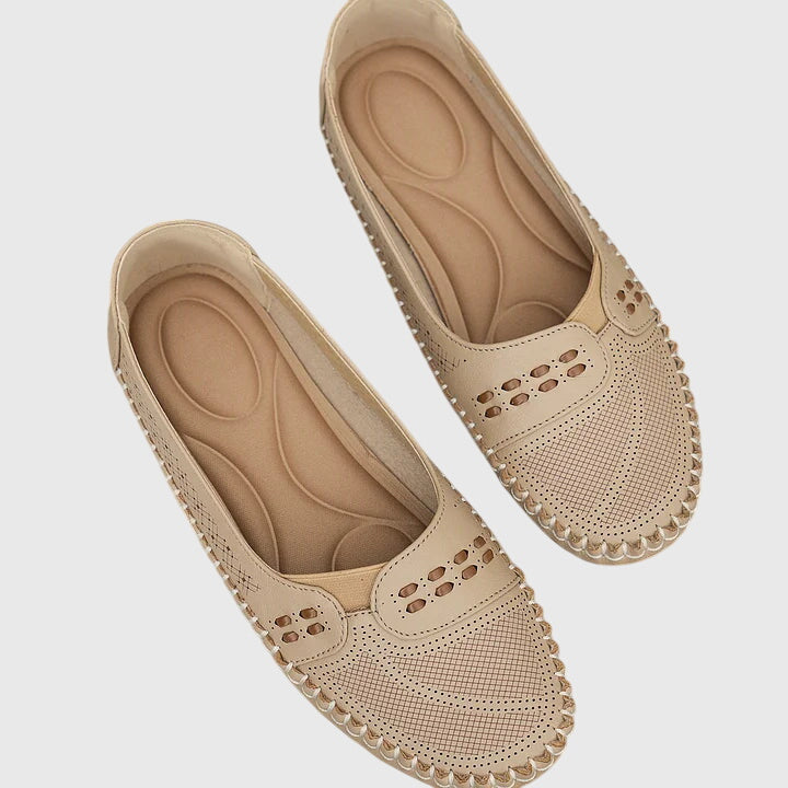 Petra | Damen Frühlings Perforierte Lässige Loafer