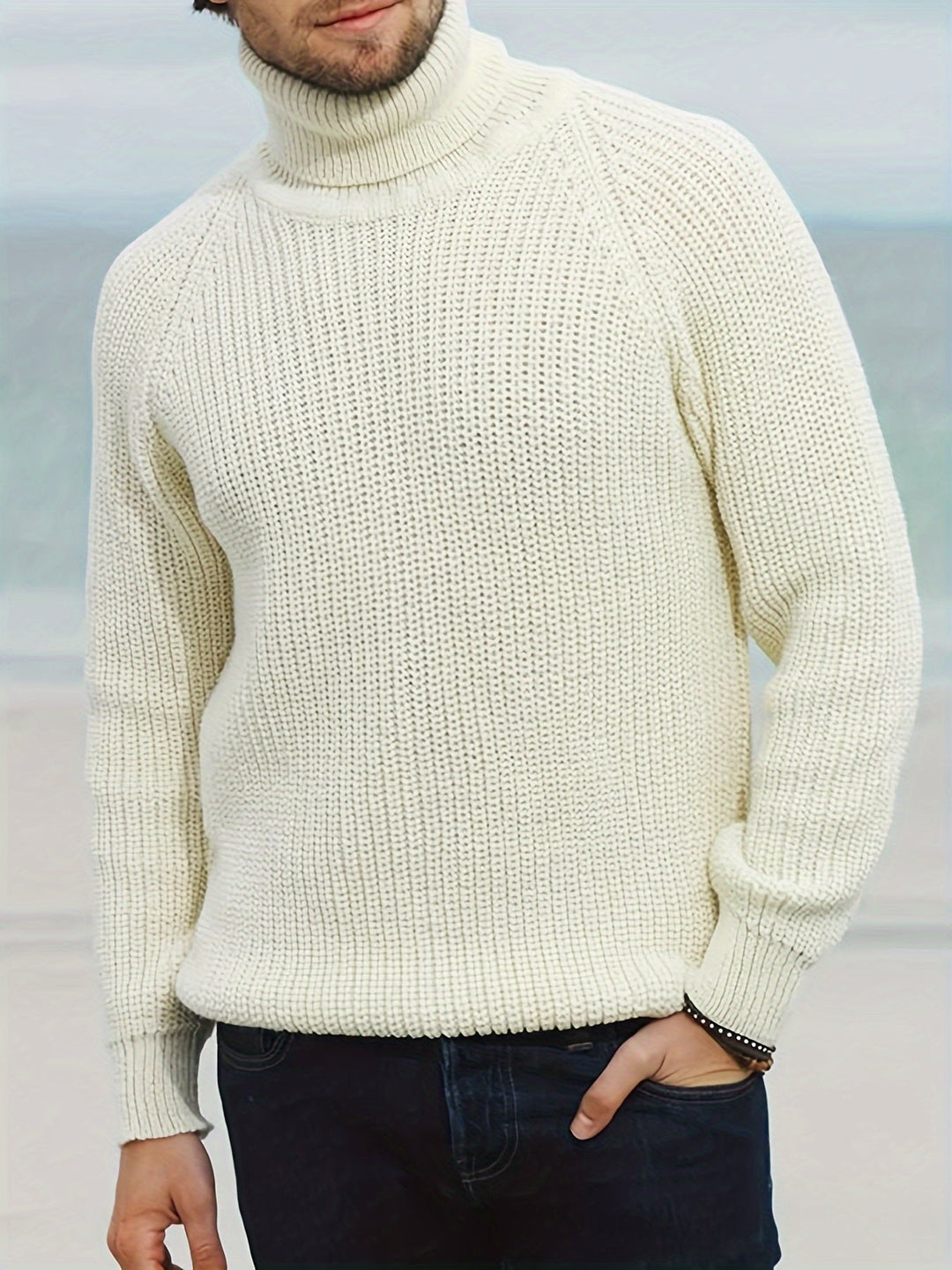 Alexander | Herren Warmer Strickpullover mit Rollkragen für den Winter