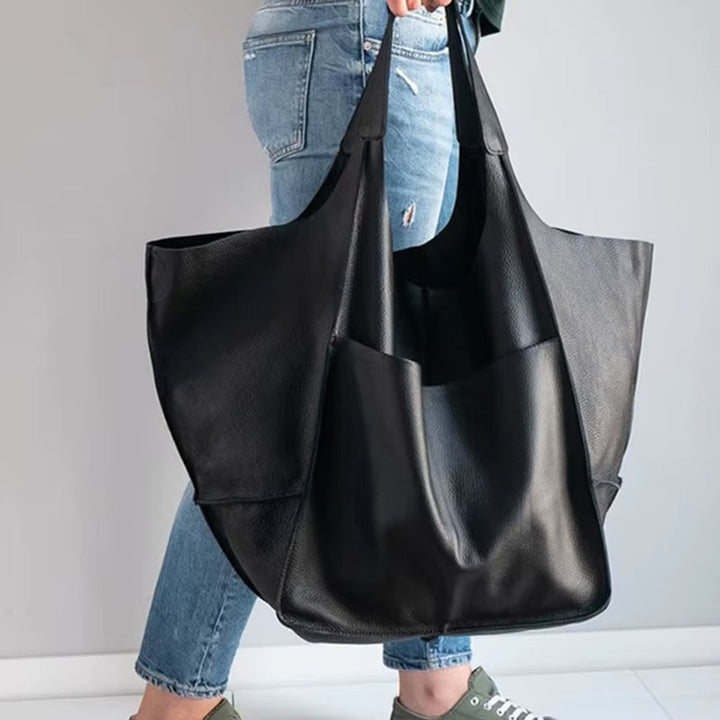 Übergroße Damen Tote Bag aus Veganleder mit Magnetverschluss