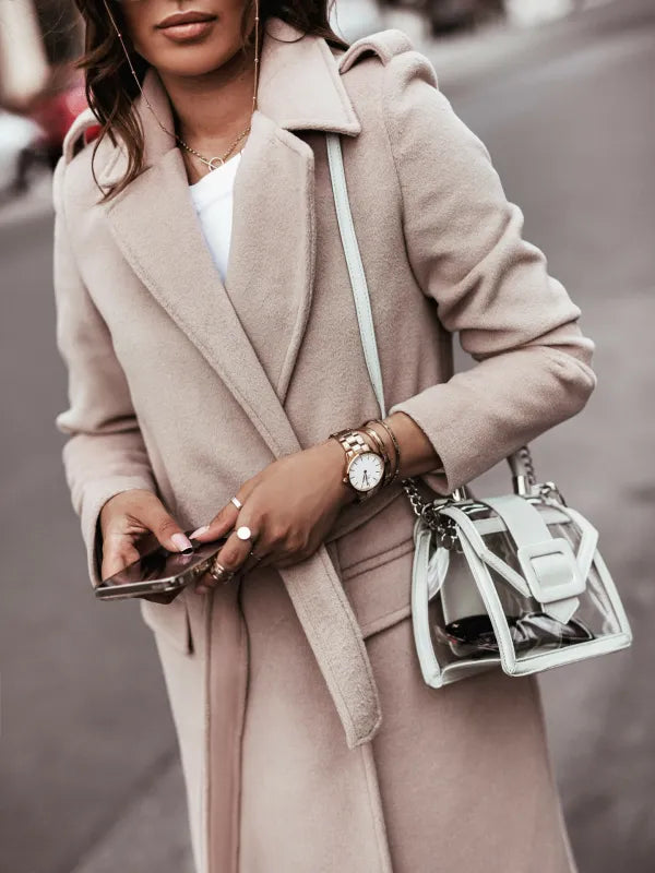 Helene | Damen Langer Mantel im lässigen Streetstyle