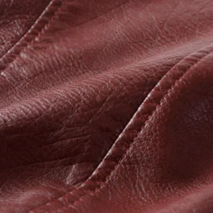 Damen Bikerjacke Kunstleder Cropped Leather Jacket mit Reißverschluss