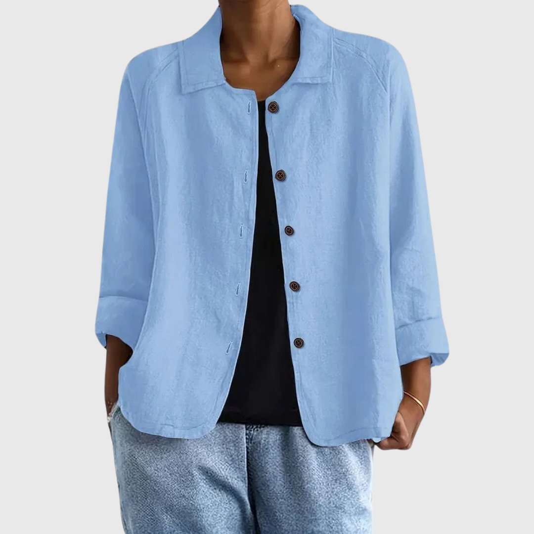 Damen Blazer Baumwolle Leicht Übergangszeit Business