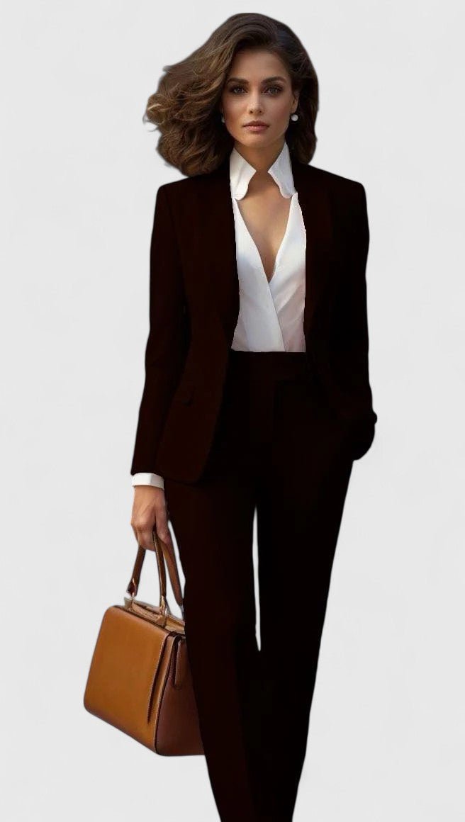 Damen Business Anzug Set Tailliert - Black