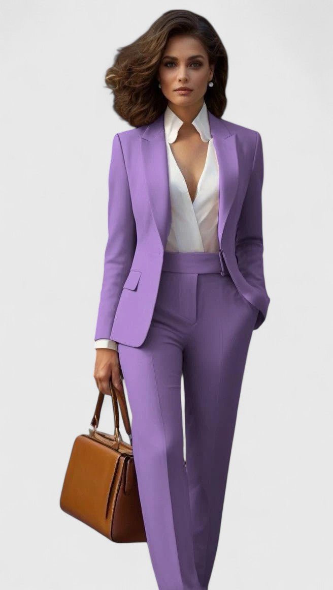 Damen Business Anzug Set Tailliert - Lilac