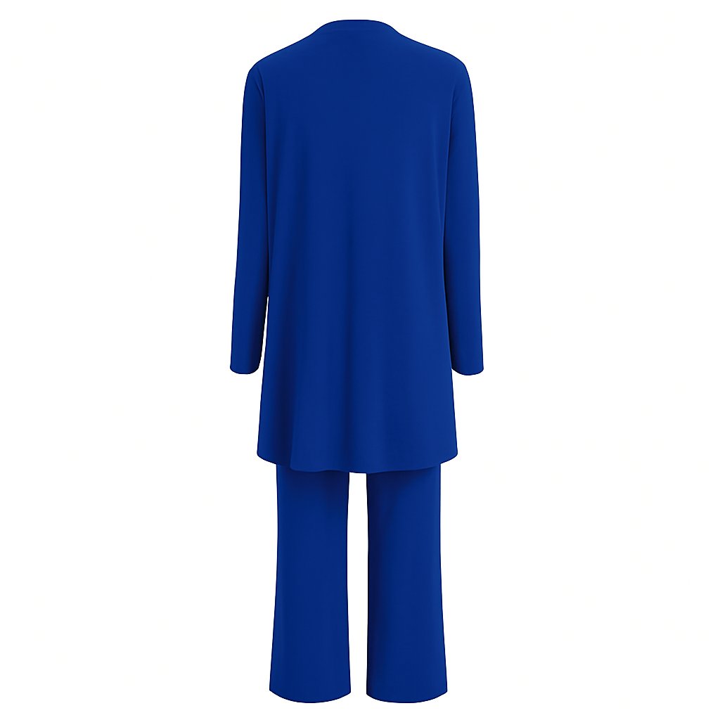 Damen Dreiteiliges Cardigan Tank Top Weite Hosen Set