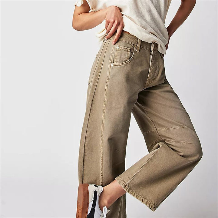 Damen High-Waist Barrel-Leg Relaxed-Fit Jeans