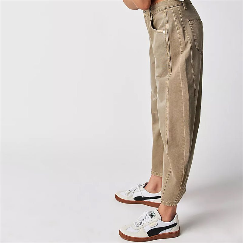 Damen High-Waist Barrel-Leg Relaxed-Fit Jeans