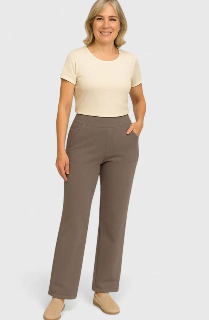 Damen Highwaist Weite Lounge-Hose mit Stretchbund