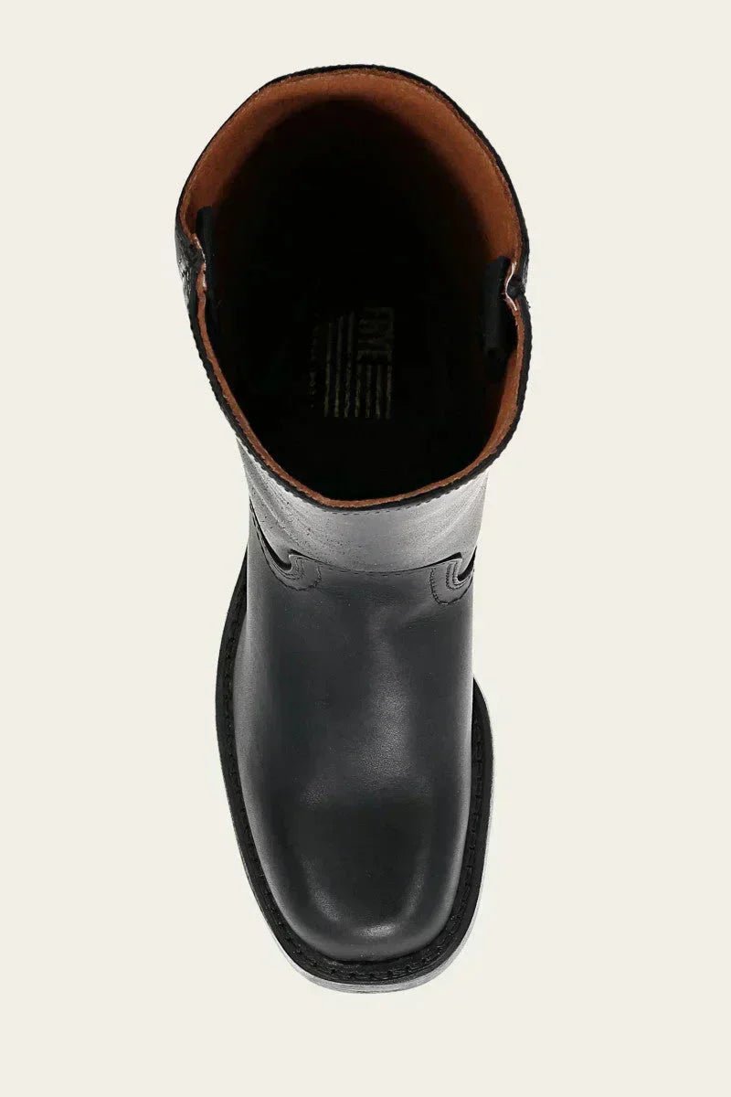 Damen Kniehöhe Leder Stiefel Blockabsatz