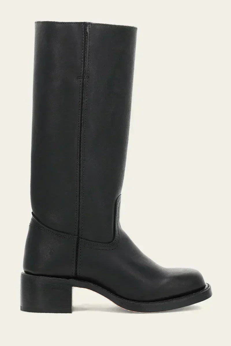 Damen Kniehöhe Leder Stiefel Blockabsatz