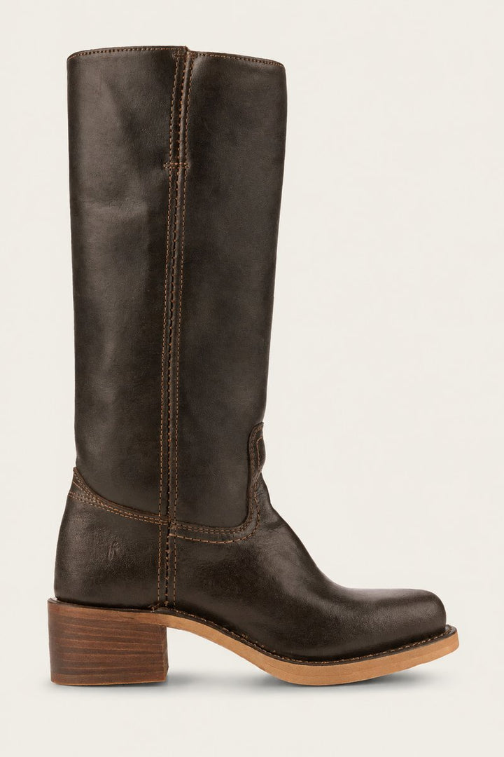 Damen Kniehöhe Leder Stiefel Blockabsatz