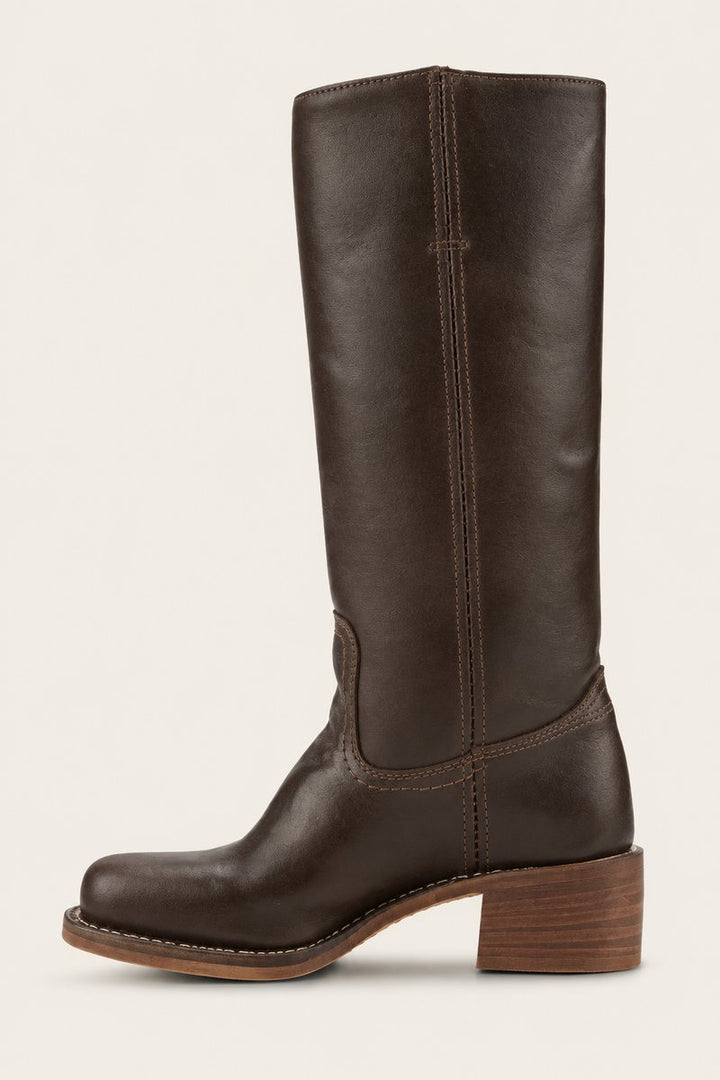 Damen Kniehöhe Leder Stiefel Blockabsatz