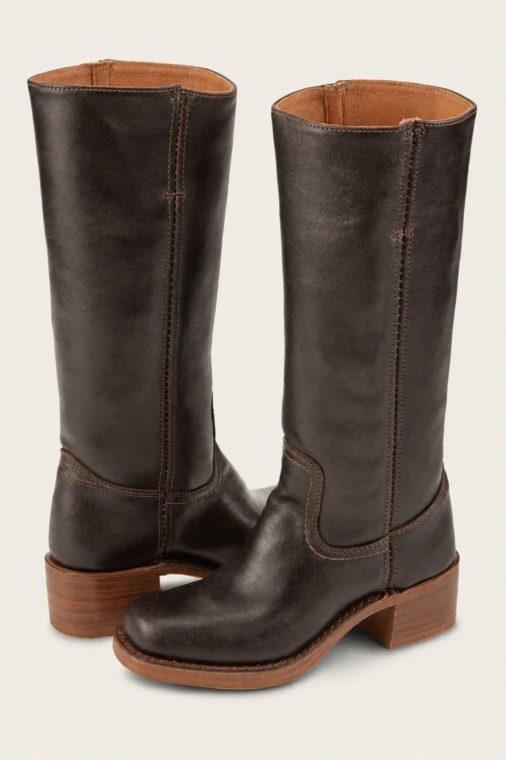 Damen Kniehoch Stiefel mit Schlanker Passform und Strukturierter Sohle - Brown