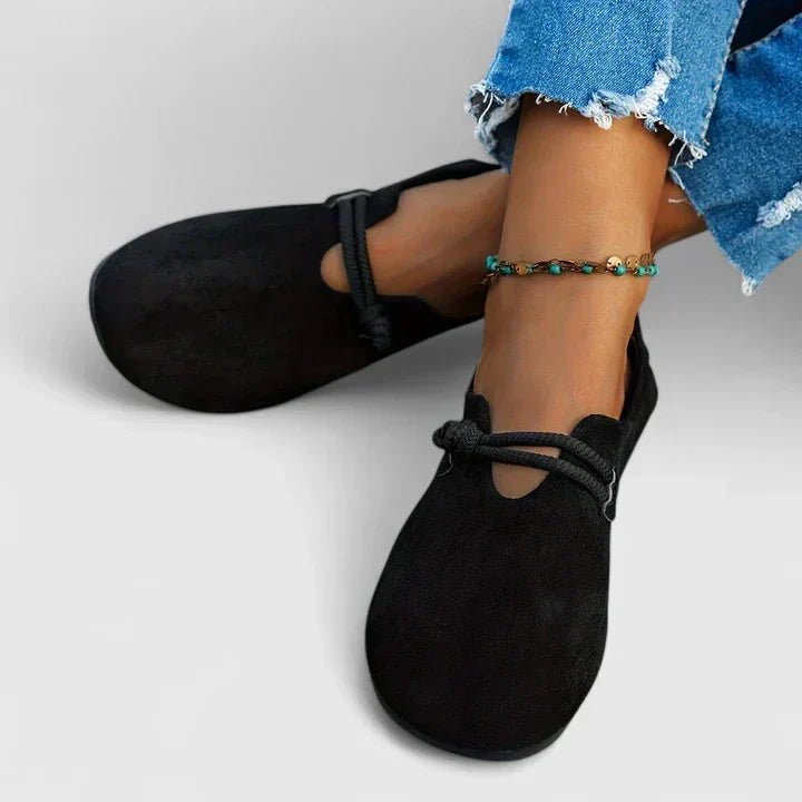 Damen Loafer Slip-On Seildetail Flach Runde Spitze