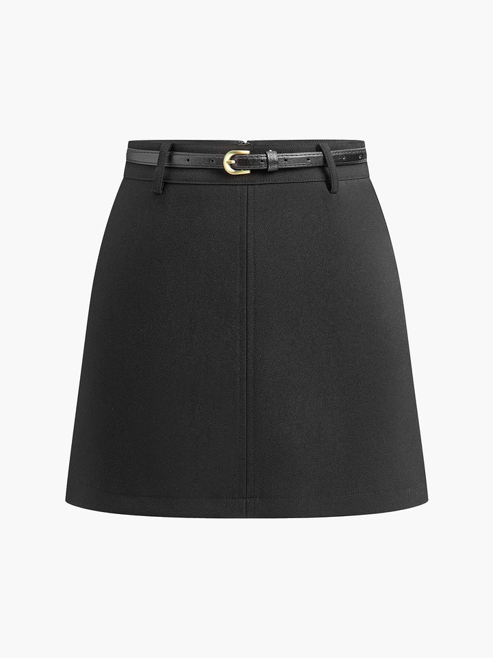 Damen Minirock mit Gürtel