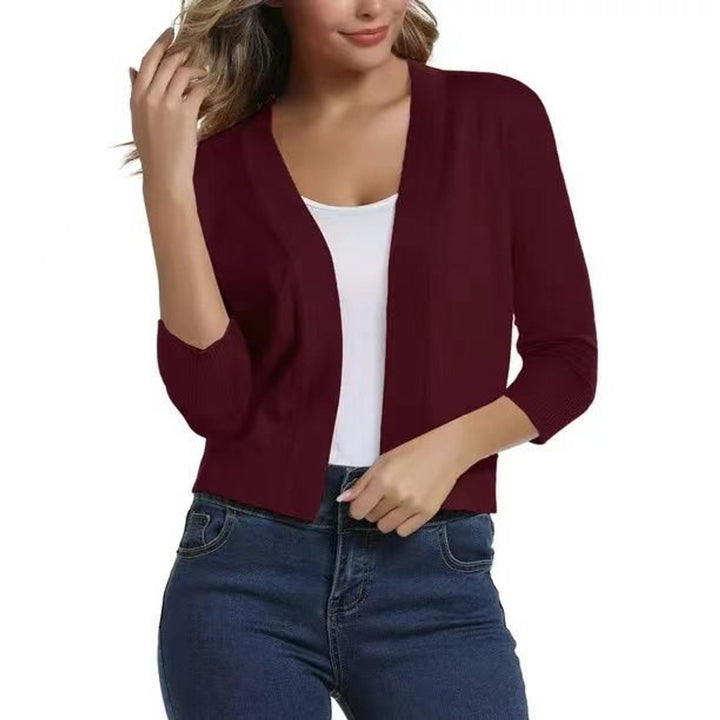 Damen Offener Kurzjacken-Cardigan mit Dreiviertelarm - Bitte geben Sie den zu übersetzenden Text an.