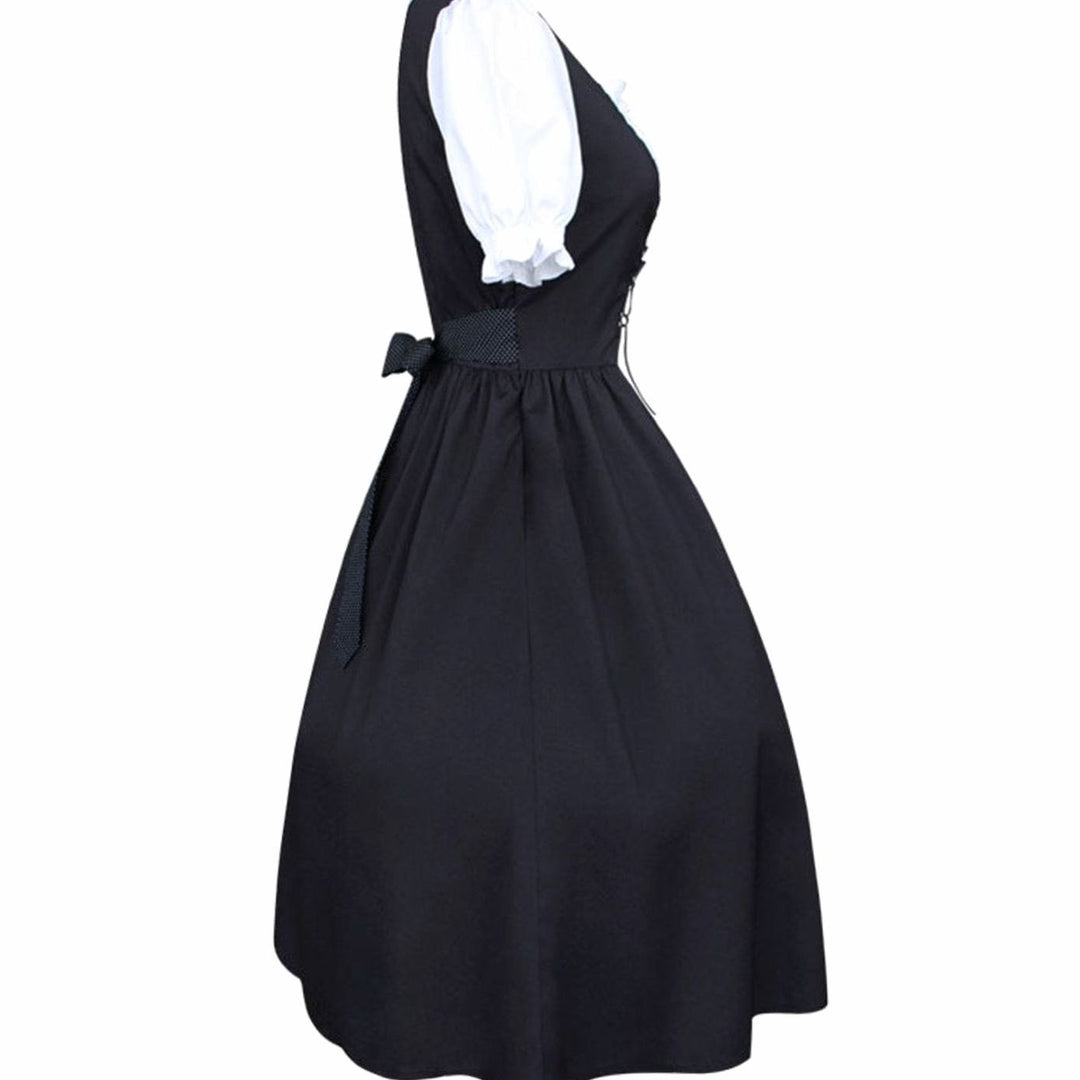Damen Oktoberfest Dirndlkleid Traditionelles Trachtenkleid Schnürung
