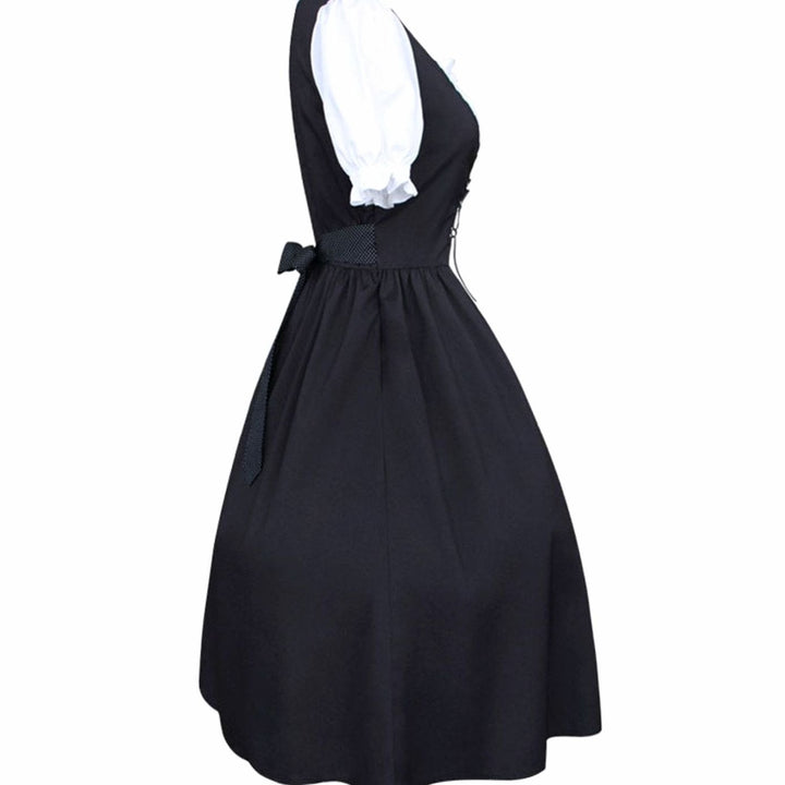Damen Oktoberfest Dirndlkleid Traditionelles Trachtenkleid Schnürung