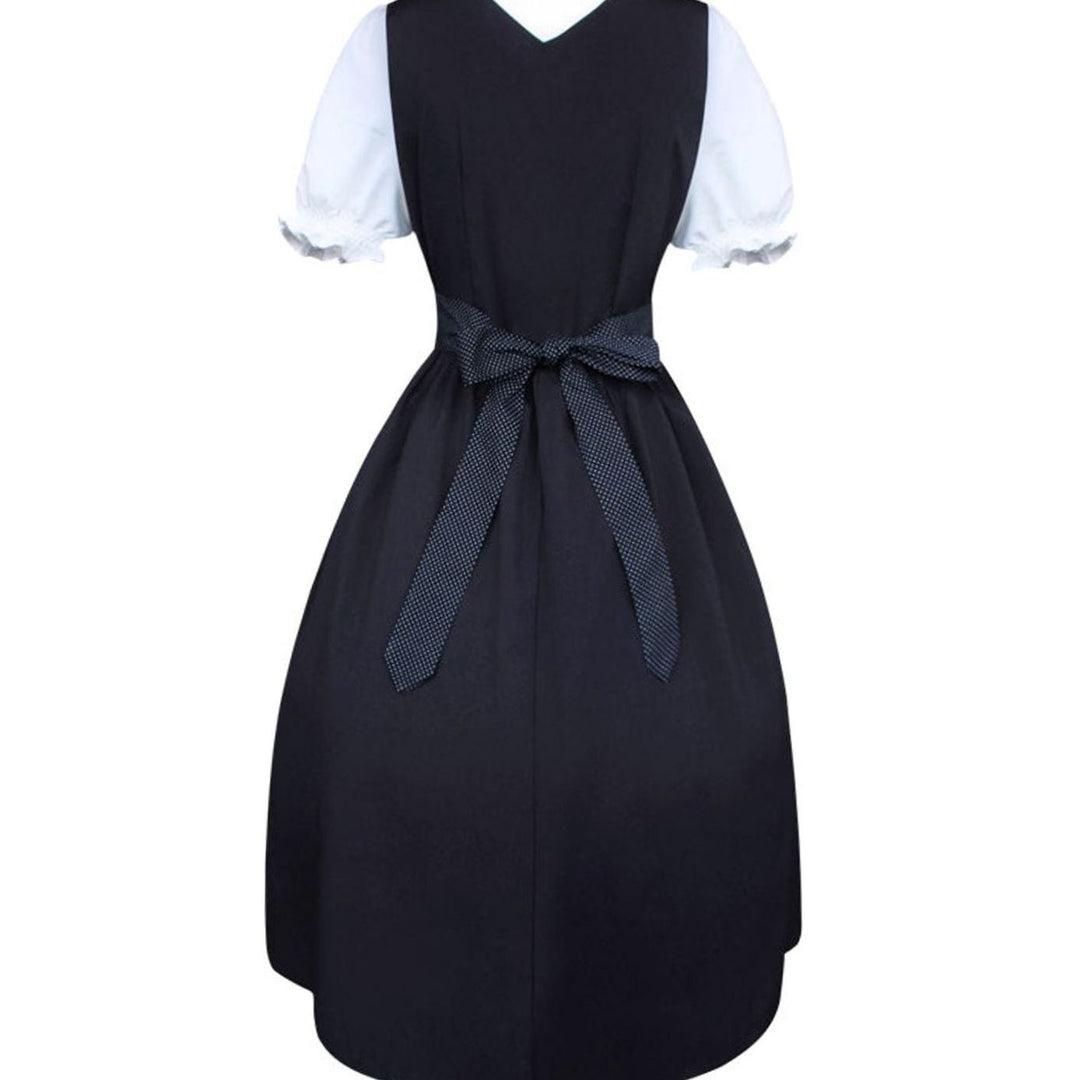 Damen Oktoberfest Dirndlkleid Traditionelles Trachtenkleid Schnürung