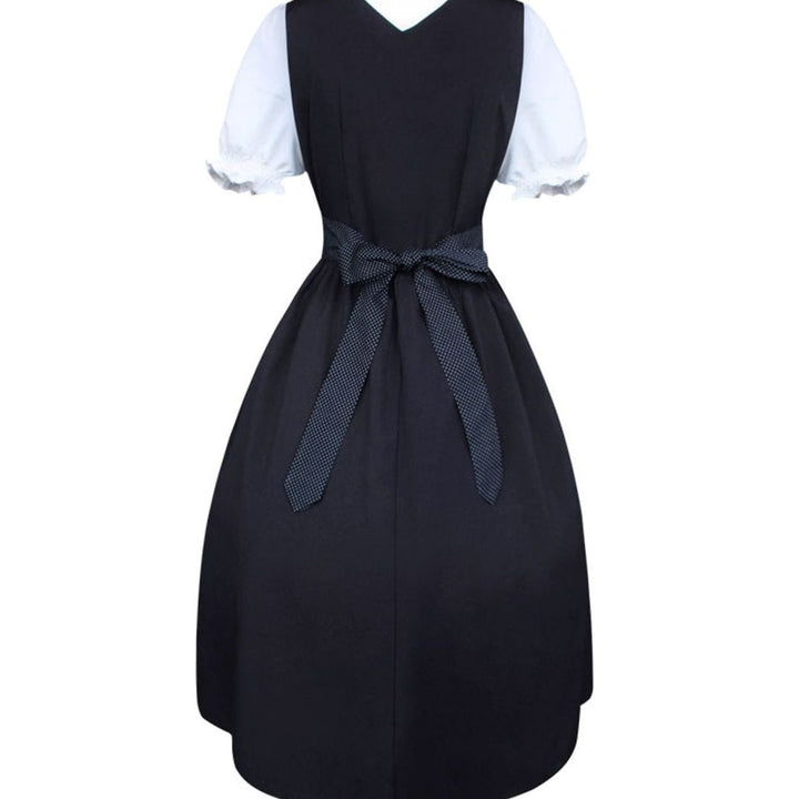 Damen Oktoberfest Dirndlkleid Traditionelles Trachtenkleid Schnürung