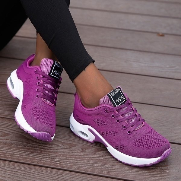 Damen Orthopädische Atmungsaktive Schnür-Sneaker - Paars